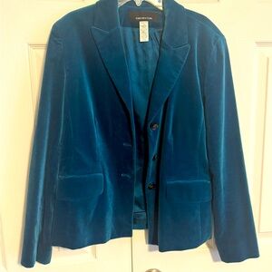 Teal Velvet Blazer